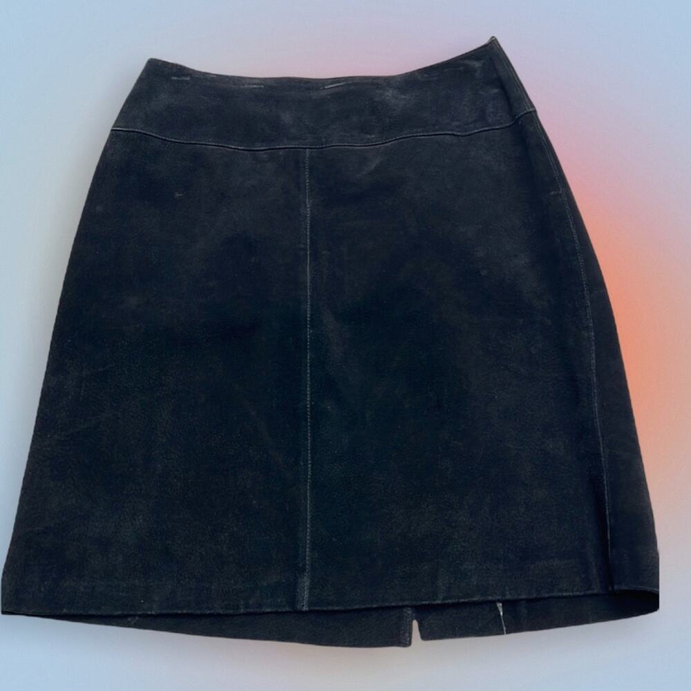 MAGNET Women’s 11 (Juniors) Black Leather Mini Skirt